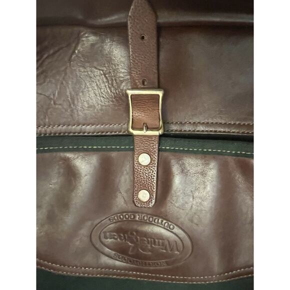 Vintage Wintergreen Outdoor Prod Canvas Leather Messenger Bag Travel Made In USA - Picture 6 of 9